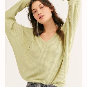 We The Free by Free People Santa Clara Thermal in Pear, Size M